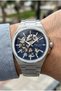 Modern Skeleton Men's Automatic Watch |   39 mm Steel Case, Navy Blue Dial