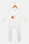 Toddlers Girl Graphic Print Sleepsuit, White - 3