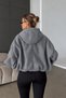 Oversize Thick Anti-Pilling Cashmere Bomber Style Hooded Women's Jacket - 7