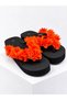 Mia Floral Comfortable Black Beach Slippers That Don'T Hurt Your Feet - 3