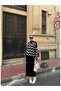 Women's Black Patterned Dress and Sweater Two-Piece Set
