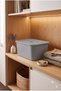 Large 17 Liter 40X30X20 cm Polypropylene Plastic Organizer with Gray Lid - Toy Box and Storage Basket - 6