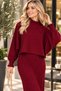 New Season Women's Bat Crop Blouse with Straps, Terry Dress, Knitwear Set. - 3