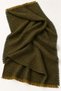 Women's Gray Fine Wool Textured Shawl Scarf Light Shiny Natural Fringed Shoulder Shawl 85X180 cm - 3