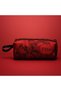 Red Pattern Pencil Pouch 20.5x6.5x5cm School & Office Storage Bag - 4