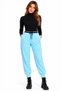 Women's Blue Jogger Sweatpants with Elastic Waist