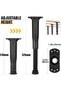 2 Pcs Adjustable Height Center Support Leg for Bed Frame, Bed Center Slat Support Leg (Black, adjust - 6