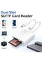 قارئ بطاقات SD بمنفذ USB-C و Lightning لنظامي iOS و Android - نقل بيانات سريع، توصيل وتشغيل، بطاقة ذاكرة Ada - 3