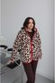 Red Piping Leopard Patterned Fleece Jacket - 2