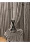 Luxurious Mink Detailed Milano Tulle Curtain with Sik Pleated Black Detail, Tulle with Cornice, No Ironing Required, Ready to Use - 2