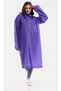 Women's Men's Raincoat with Umbrella Hood and Snap Fasteners - 2
