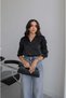 Black Lightly Flowing Satin Shirt - 3
