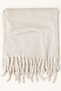 Women's Ecru Plain Large Size Shawl 180X65 cm Soft Textured Twisted Tassel Winter Shawl Scarf – Shoulder Shawl - 2