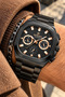 Square Black Dial-Black Color Steel Strap-Functions Active Men's Wristwatch+Chain Bracelet