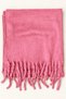 Women's Pink Plain Large Size Shawl 180X65 cm Soft Textured Twisted Tassel Winter Shawl Scarf – Shoulder Shawl - 2