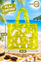 Transparent Colored Pvc Beach Bag 40X40 cm – Water-Resistant, Flamingo Patterned, Large Size Sea Pool Bag - 2
