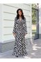 Shermin Patterned Satin Maxi Dress - 2