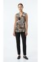 Patterned V-Neck Sleeveless Women's Blouse