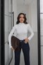 Ecru Turtleneck Basic Blouse - 2