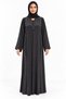 Abaya with Vertical Plant Pattern Edges |   Botanical Border Abaya