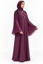 Abaya with Bell Sleeves and Pleats |   Pleated Bell Sleeve Abaya - 2