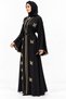 Abaya with Butterfly Motifs and Belt |   Butterfly Motif Belted Abaya - 3