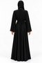 Abaya with Butterfly Motifs and Belt |   Butterfly Motif Belted Abaya - 4