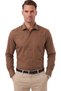 Men's Slim Fit Cotton Satin Brown Shirt – Easy Iron, Plus Size Options Available 2209615 - 4