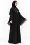 Abaya with Bell Sleeves and Pleats |   Pleated Bell Sleeve Abaya - 2