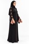 Abaya with Floral Embellishments and Open Sleeves |   Botanical Split Cuff Abaya - 2