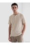Henley Roba Collar Textured Men's T-Shirt from Uzg Store for Style Enthusiasts