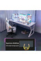 140 CM Table, Large and Comfortable Gaming Desk, Computer Desk, C-Shaped Gaming Table, Computer Gaming Workstation, Home Office, Space Saving, Easy Assembly - 2