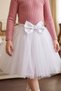 Girl's White Tulle Tutu Skirt, April 23, October 29, November 10, Performance Costume. - 3