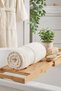 Luxury |   100% Cotton Jacquard Luxury 2-Piece Towel Set |   Towel Set |   Bath Set Cream - 4