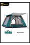 5-8 Person Camping Tent, 60-Second Automatic Pop-Up Family Tent, 240×240×154cm, Waterproof Windproof, Removable Canopy, 2 Doors & 2 Windows, Carry Bag, Green - 3