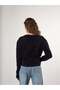 Women's Wide Crew Neck Four Button Jazz Fabric Long Sleeve Cardigan Cty-Abr-7668 - 2