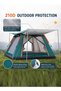 5-8 Person Camping Tent, 60-Second Automatic Pop-Up Family Tent, 240×240×154cm, Waterproof Windproof, Removable Canopy, 2 Doors & 2 Windows, Carry Bag, Green