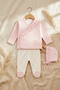Baby Girl 100% Cotton 3-Piece Baby Girl Hospital Discharge Set 03 Months - 2