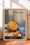 Arancia Yazılı Kesik Portacal Orange Still Life Framed Painting Italy Poster Wall Decor Itp048