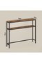 Console Table 2 Tier Simple Sofa Table Home Coffee Corner Display Entryway Table for Couch Hallway Entrance Living Room,75*24*75cm - 3
