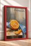 Arancia Yazılı Kesik Portacal Orange Still Life Framed Painting Italy Poster Wall Decor Itp048 - 2