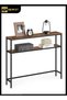 Console Table 2 Tier Simple Sofa Table Home Coffee Corner Display Entryway Table for Couch Hallway Entrance Living Room,75*24*75cm