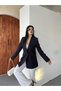 Kruvaze Stylish Women's Blazer Jacket with Collar Buttons - 5