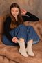 Women's Elasticless Beige 3-Piece Seamless Premium Socks / Non-Marking / Non-Tightening Socks / 36-40 - 5