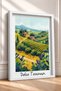 Dolce Toscana Written Tuscany with Bridges and Cypresses Framed Painting Italy Poster Wall Decor Itp073 - 2