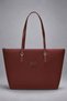 Burgundy/Dark Cherry Zippered Large Capacity Water-Resistant Shopper Bag 217 - 2