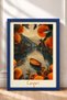 Capri Written Oranges and Kayak Framed Painting Italy Poster Living Room Kitchen Wall Decor Itp064 - 3
