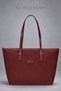 Burgundy/Dark Cherry Zippered Large Capacity Water-Resistant Shopper Bag 217 - 8