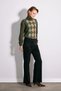 Suede Flare Leg Pants - Black - 3