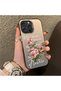 iPhone 16 Pro Max Compatible Case with Rose and Lettering Design, Protective, for Everyday Use.